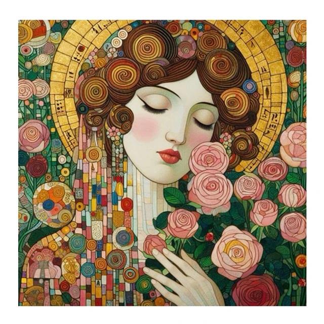 DIY 5D алмазная живопись Густав Климт поцелуй полная дрель Алмазная вышивка женщина и кошка Леопард Алмазная мозаика наборы для вышивки крестом