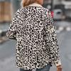 Куртка-рубашка с леопардовым принтом на пуговицах с длинными рукавами, женская, осень 2025, новые европейские и американские женские топы