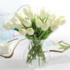 Tulips Artificial Flowers 18Pcs Faux Silk Tulip Real Touch Tulip Fake Flowers Bouquets Arrangements for Valentine’s Day Mother's Day Flower Gifts