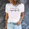 Summer Fashion Women's Letter Printed Women's Clothing Classic Fashion Short Sleeved Round Neck T-shirt
