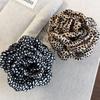 Ретро Леопардовый Принт Цветы Заколка для Волос Красиво Заколки для Волос Женский Темперамент Заколка Акула Клипса Заколки Леди Вечеринка Головной Убор