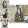Chic And Trendy Wool Leopard Print Shoulder Tote Bag For Daily Fashion Needs