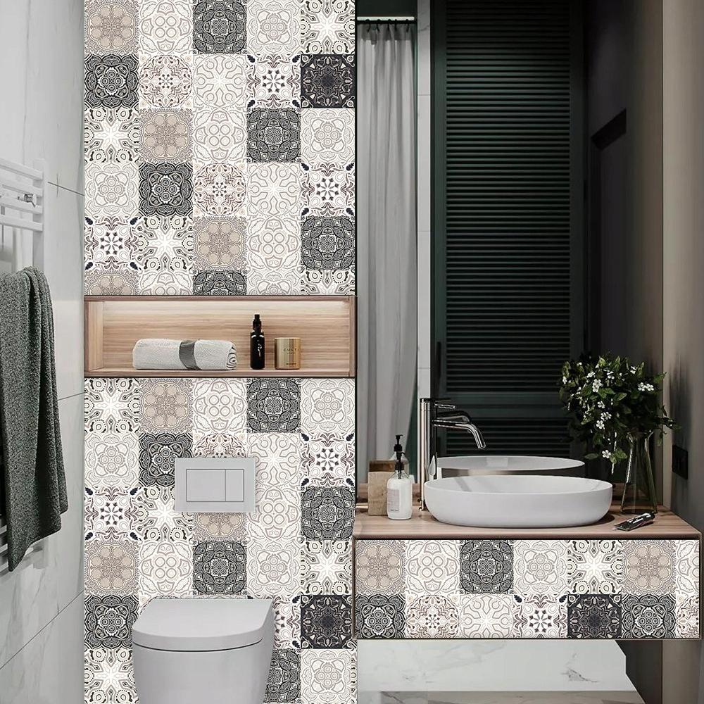 Self-adhesive PVC Patchwork Panel Tiles Set of 10 Pieces 20X20Cm Zm-06-003