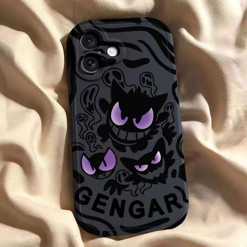 Ghost Gengar for Apple 16 Mobile Phone Case for IPhone15ProMax New 13 Protective Case 14pm Lens All-inclusive 11