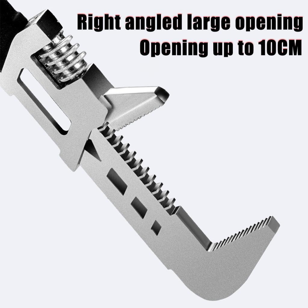 10",12",15"F-type Wrench Right Angle Wide Jaw Opening Adjustable Spanner Wrench Tools Use In Auto,Construction and Home Repairs