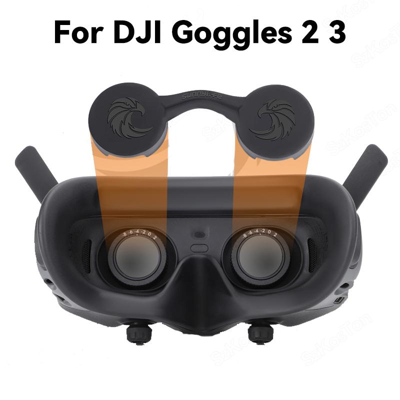 Для очков DJI Avata 2 3 Крышка объектива для очков DJI 3 FPV Аксессуары для дронов Очки для полетов Маска для глаз Силиконовый защитный чехол