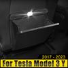 For Tesla Model 3 Y 2017 2018 2022 2023 PU Leather Car Garbage Trash Bag Seat Back Hanging Storage Cover