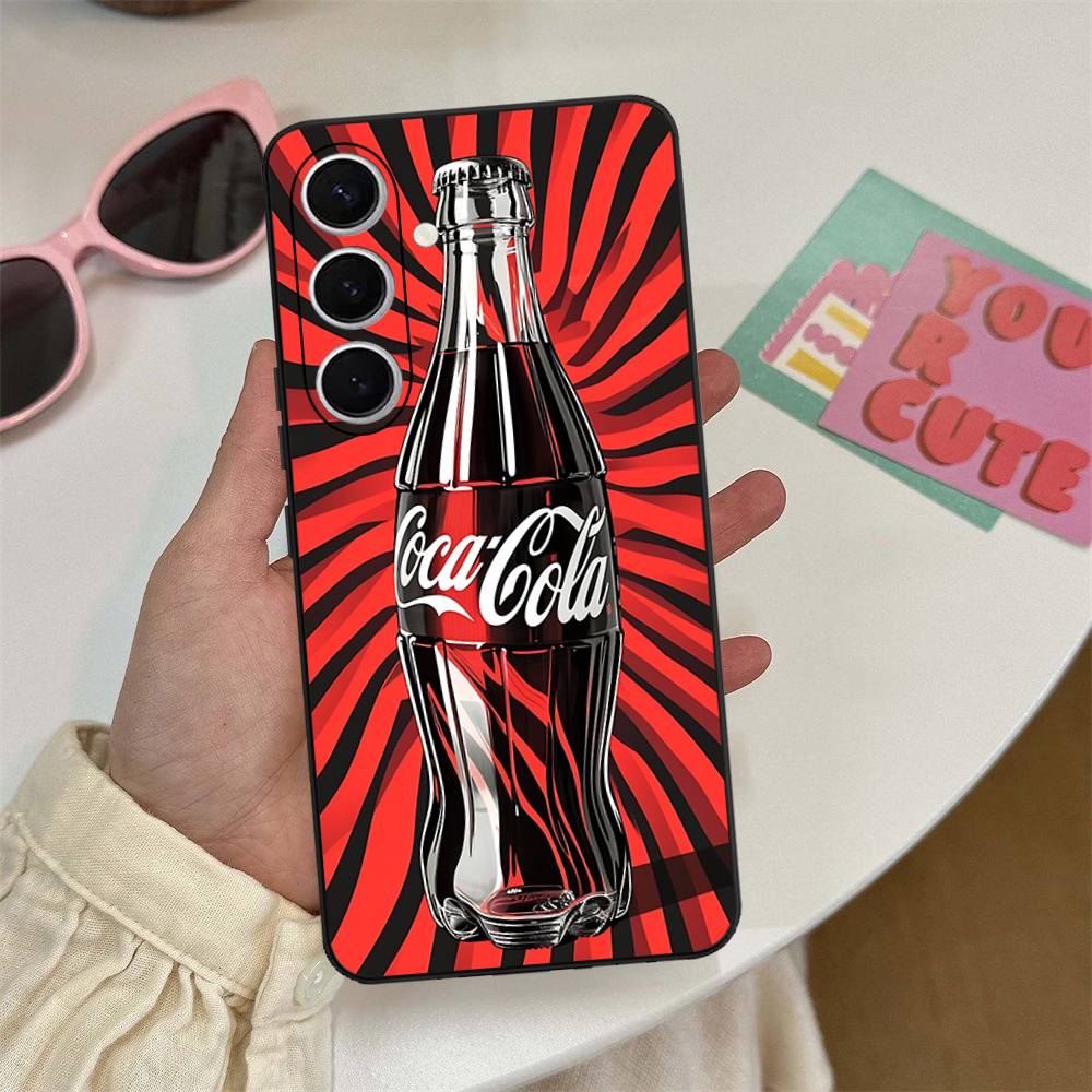 Чехол для телефона C-CocaS-Fashion Cola для Samsung S 24 Fe 25 Ultra Plus 20 Lite 21 30 22 23 24 22 Ultra 5G Fundas