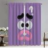 Милый тюль с эффектом линии для спальни, украшения на Хэллоуин, затемняющие шторы для комнаты, 2 панели, элегантные шторы для детской комнаты