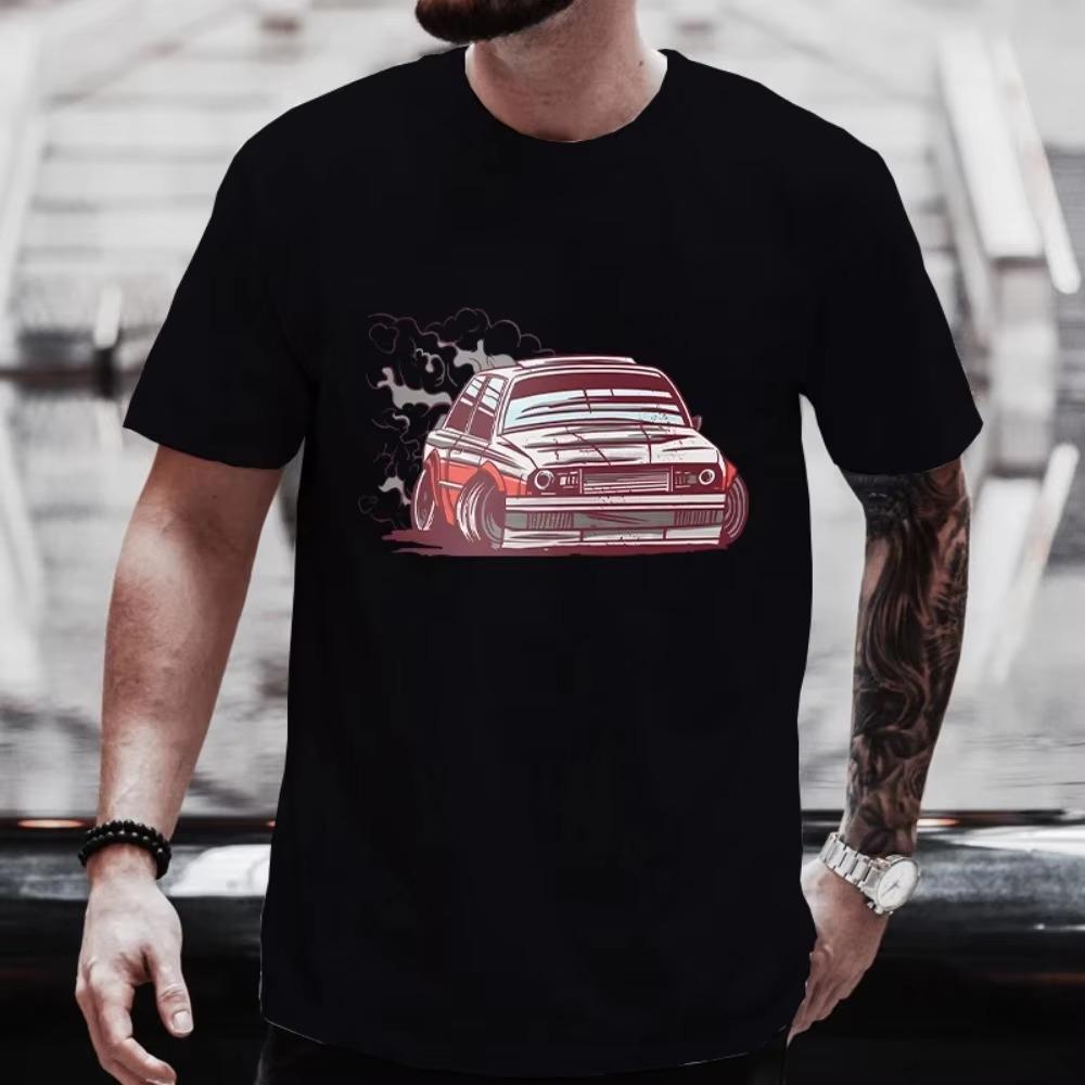 Мужская уличная футболка с принтом «Автомобиль, мотоспорт, дрифтинг», топы, футболки, летняя футболка, стильная футболка большого размера для мужчин, футболка, одежда