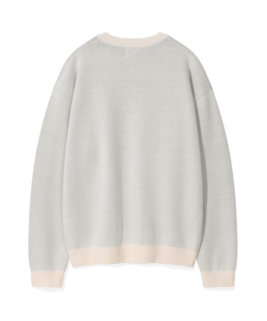 WACKY WILLY Typographic Jacquard Knit Cream