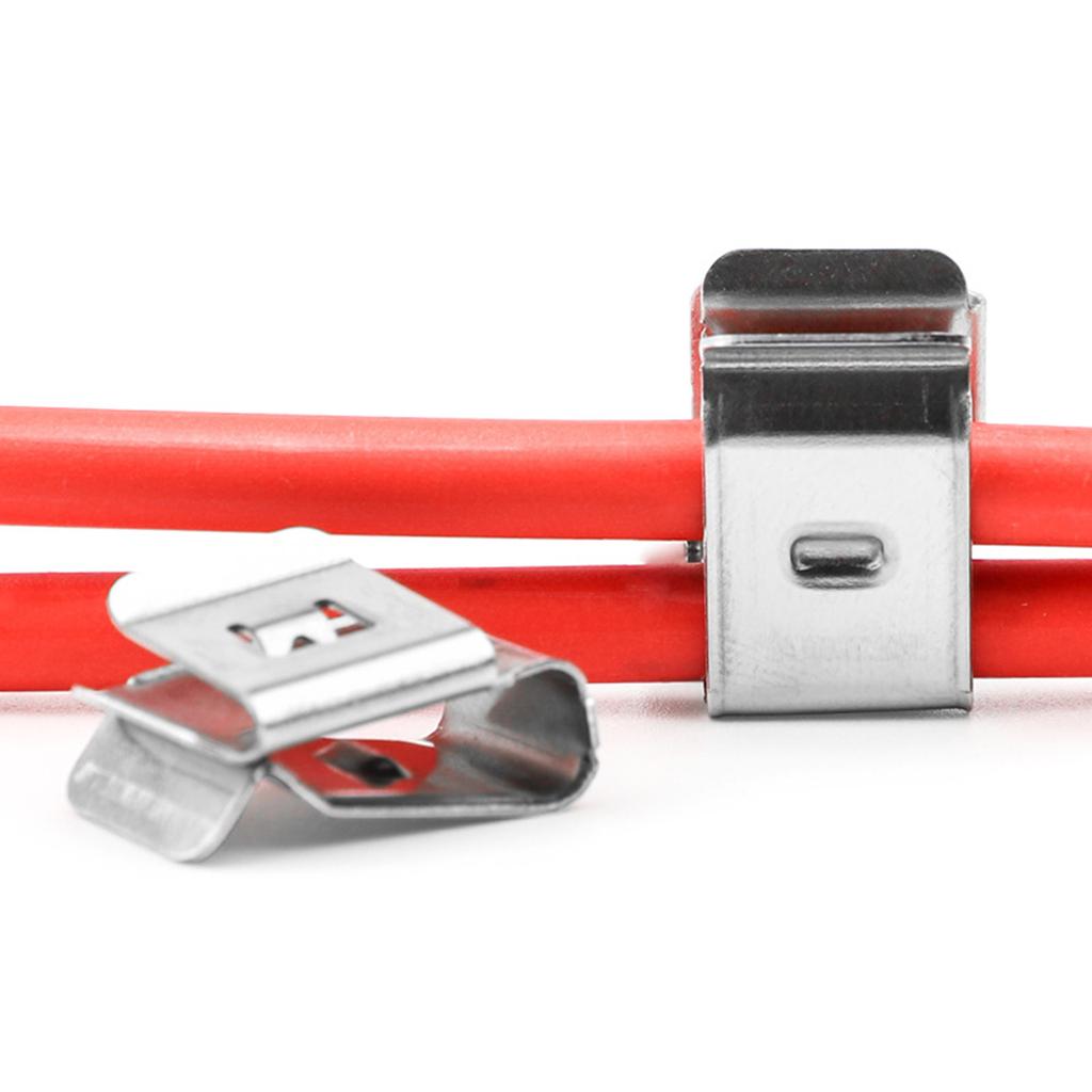 50 шт. Зажим для провода солнечной панели из нержавеющей стали, набор кабельных зажимов, организация проводов фотоэлектрического модуля, фиксирующий зажим для провода 90 градусов