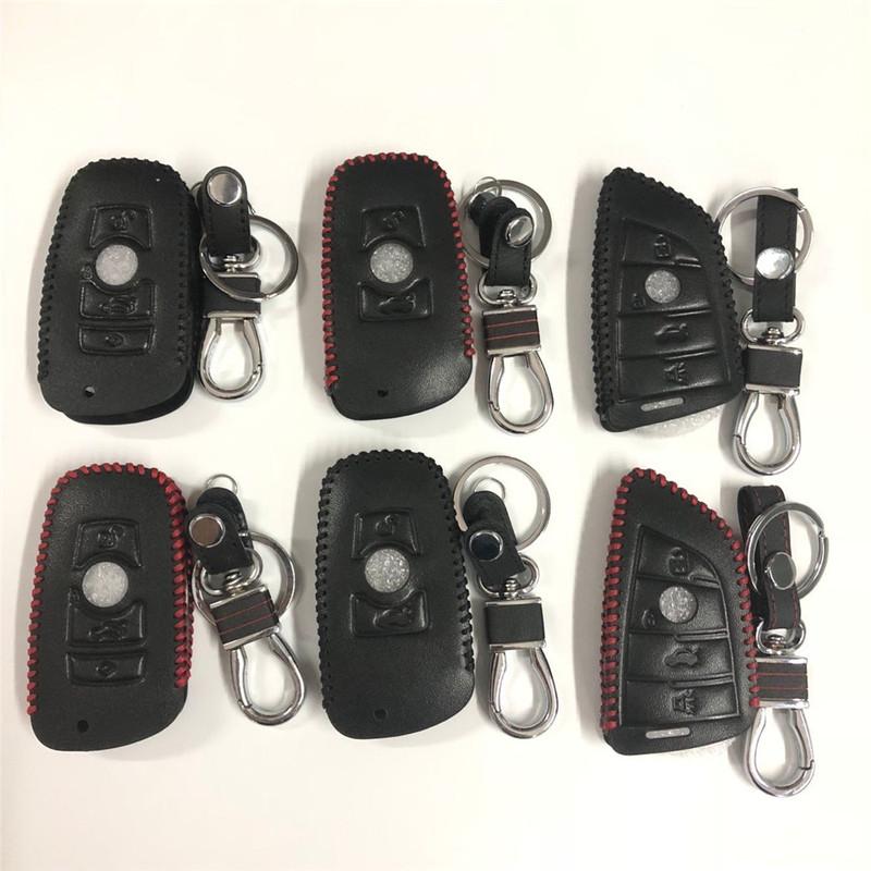 Кожаный чехол для ключа автомобиля для BMW X1 X3 X4 X5 X6 F15 F16 F48 G30 G38 525 540 740 1 2 5 7 Серии 218i Чехол-кобура для ключа