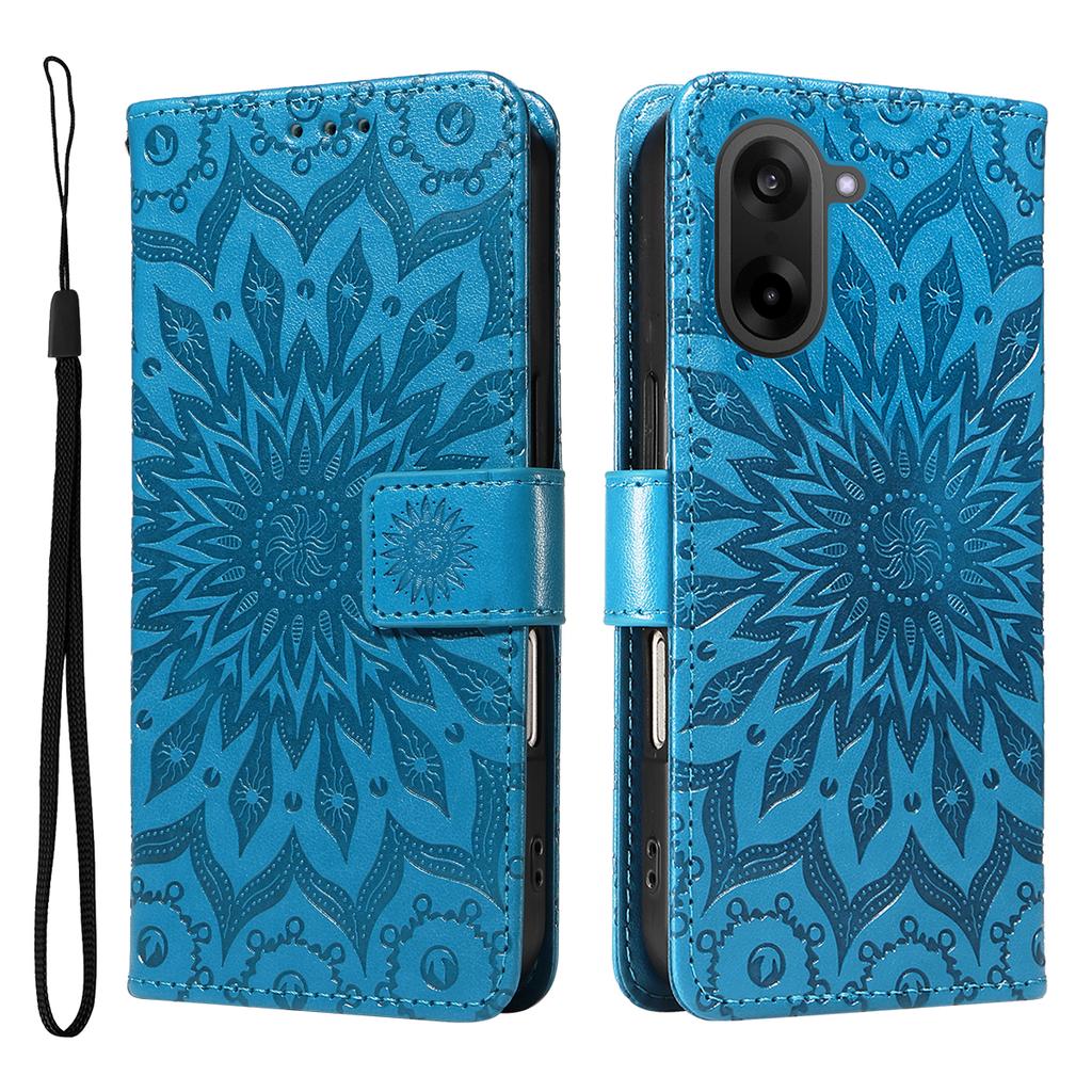 For OnePlus Nord CE5 5G/OnePlus Ace 5 Racing 5G Leather Wallet Case Sunflower Imprinted Phone Cover