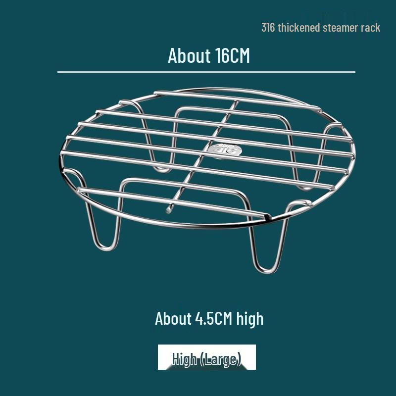 Stainless Steel Low-Foot Steaming Rack for Pressure and Rice Cookers: Ideal for Eggs & Vegetables