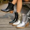 Ботильоны-чулки Осень Новые Острый носок Нескользящие Износостойкие Блочный каблук Одиночные туфли