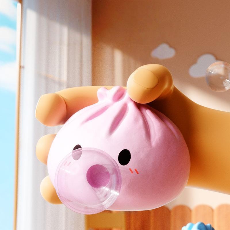 Cute Cartoon Steamed Bun Shaped Soft Bubble Finger Toy Stress Reliever Mini Steamed Bun Squishy Toy