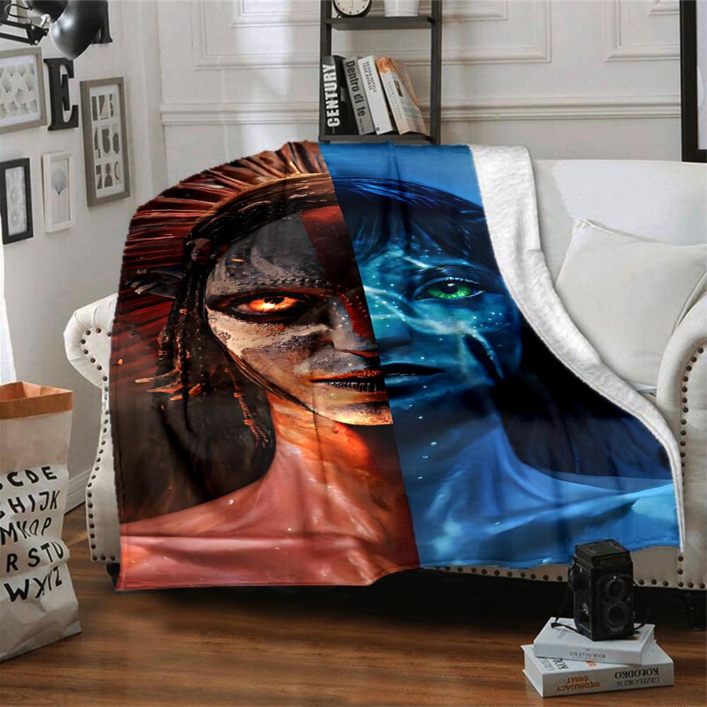 1Pc Alien Warrior Flames Blanket For Couch Bed Plush Cozy Fuzzy Blanket Super Soft Warm Blankets For Fall And Winter 0918281