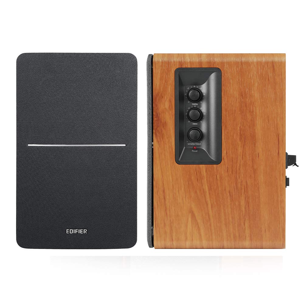 Edifier R1280DBs Активная полочная акустическая система Bluetooth Выход на сабвуфер и точный пульт-усилитель 42 Вт Театральный коричневый V5.1, [Обновлено] Управление,