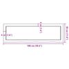 Washbasin Top 100x30x(2 6) cm Solid Wood Untreated