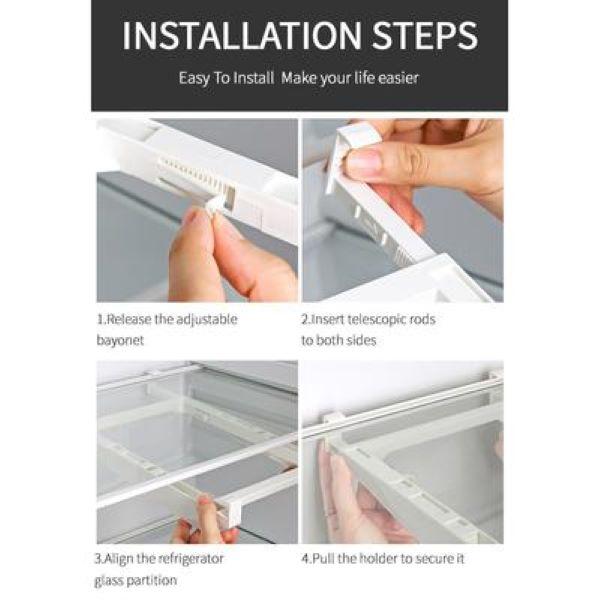 Прозрачный органайзер для холодильника, ящик для хранения фруктов и яиц в холодильнике, ящик для холодильника под полкой, кухонный органайзер для свежести