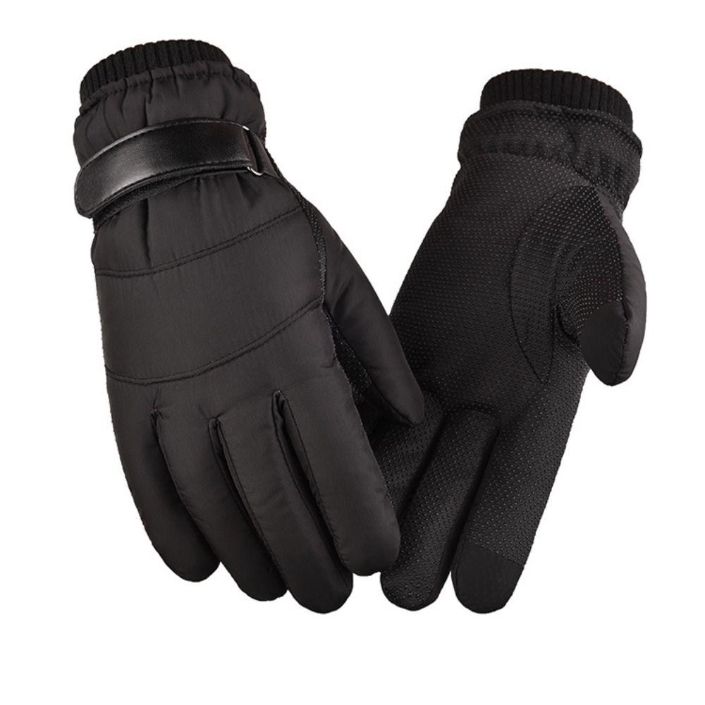 Держите в тепле Мужские варежки Водонепроницаемые перчатки для вождения Простые зимние лыжные перчатки Женские