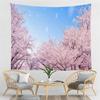 Красивый красный принт большого дерева, настенный гобелен с вишневым цветом, настенный гобелен в стиле бохо, настенный гобелен с мандалой, декоративный гобелен