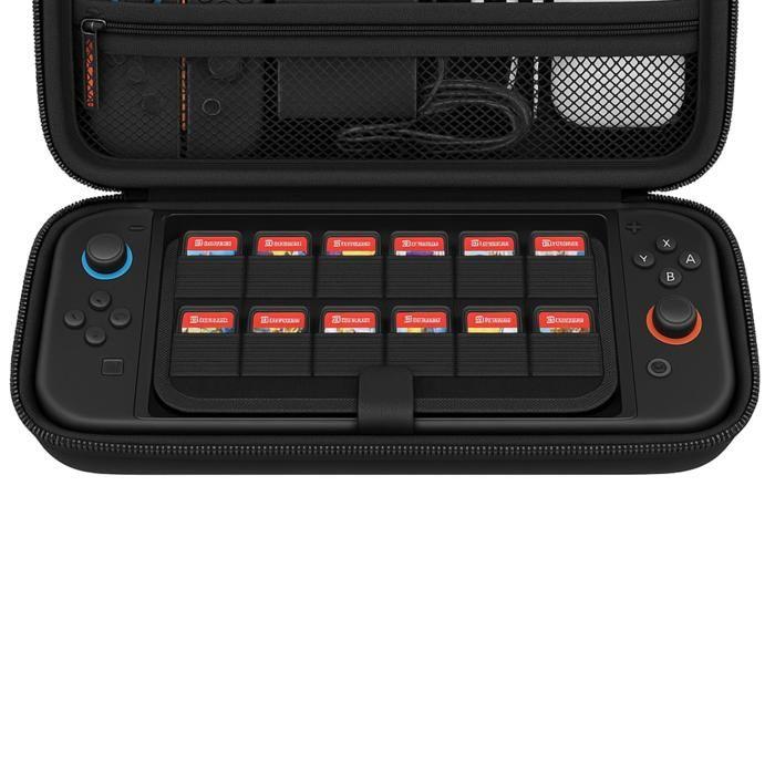 Etui de transport - PHONILLICO - Nintendo Switch 2 - Noir - 12 emplacements cartes - Poche zippée