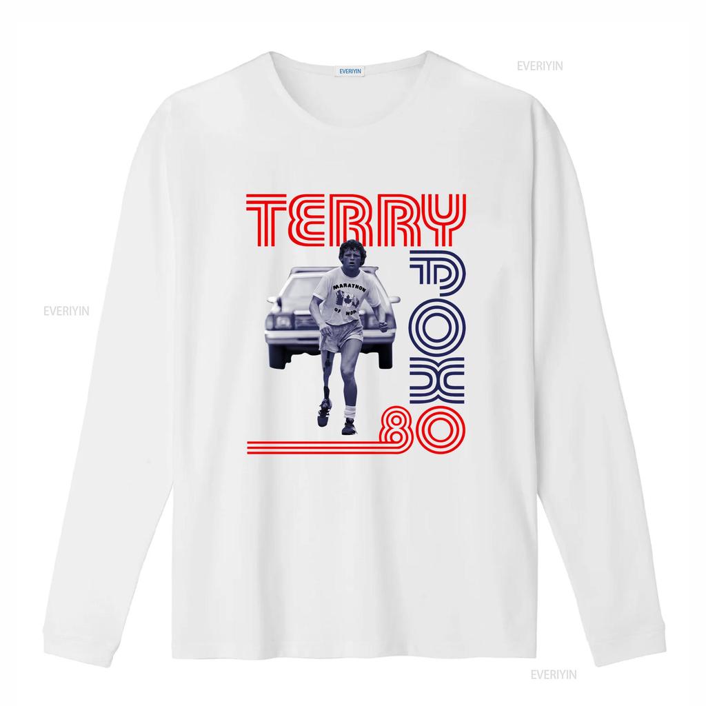 Terry Fox 80 Running T Shirt Run Vintage Vintage Washed Unisex Designer Clothes Slightly Homme Versatile Graphic Soft