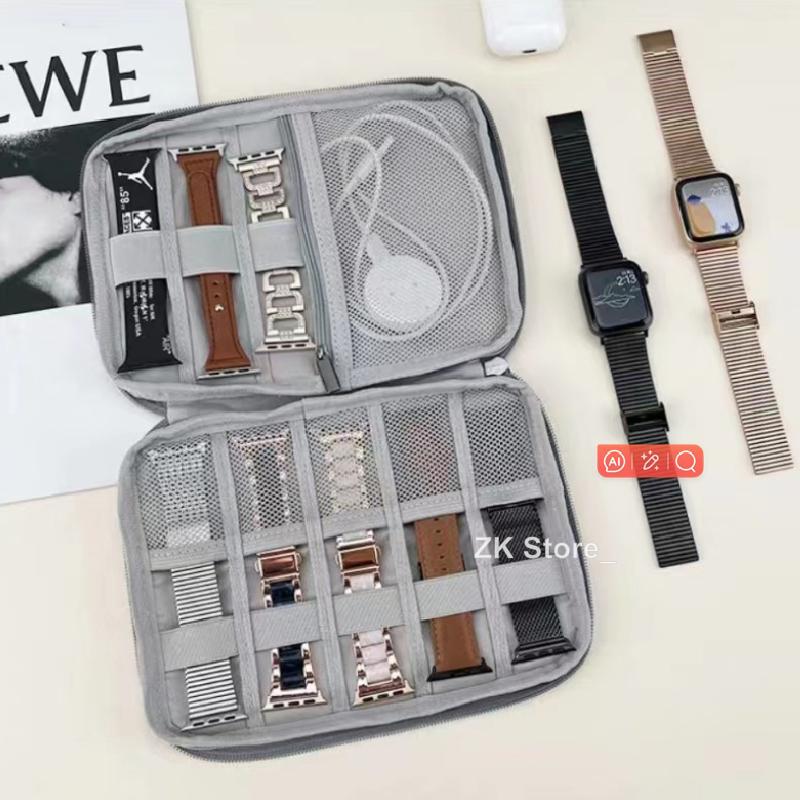 Коробка для ремешка для Apple Watch, чехол для ремешка, кабель для передачи данных, дорожная сумка для хранения ремешка для умных часов, органайзер для часов, аксессуары
