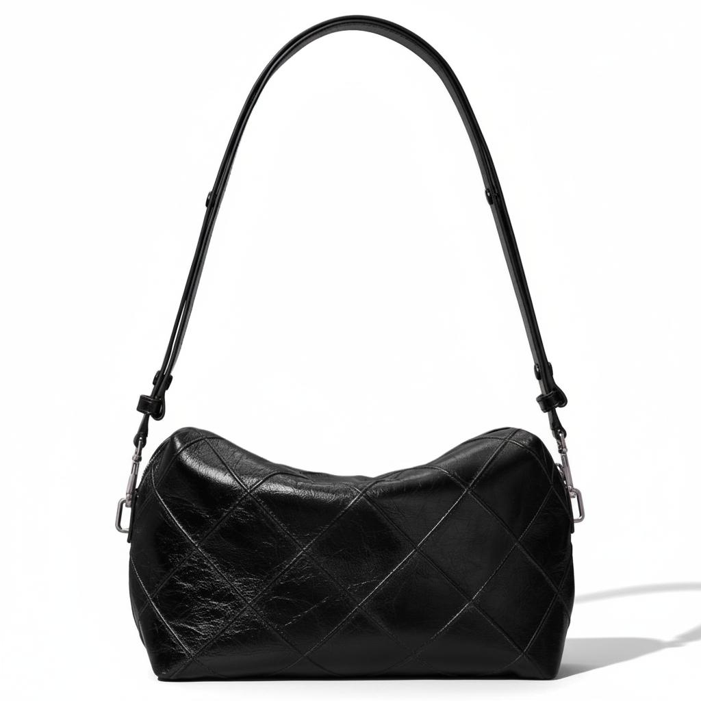 Tory Burch Fleming Adjustable Detachable Shoulder Strap Pleated Leather Tote Bag Large Women Tote Bags Black 183831-001