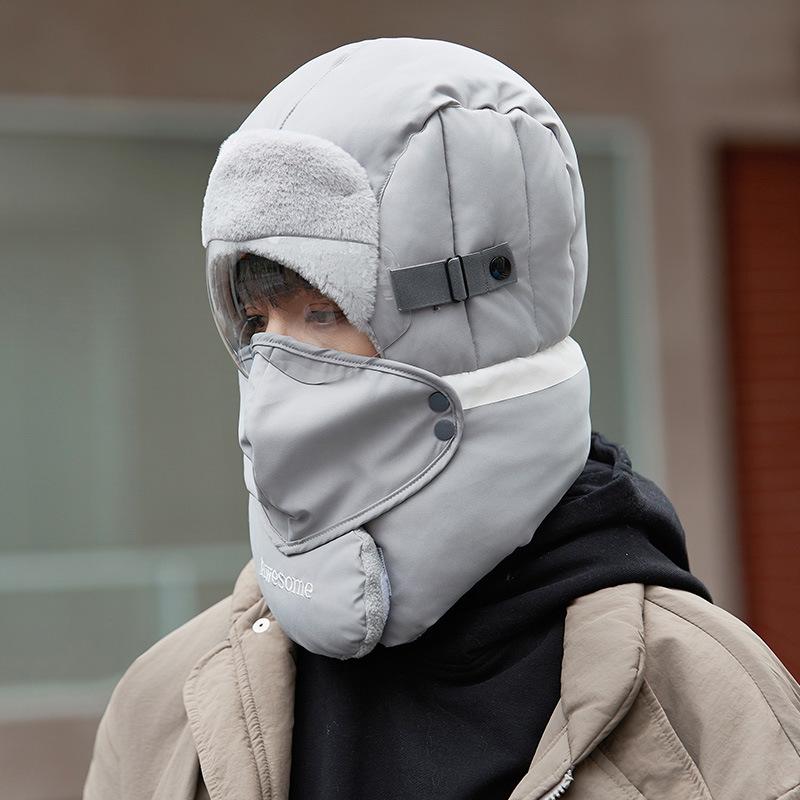 Зимняя ветрозащитная хлопковая шапка-ушанка 2024 года для мужчин и женщин - толстая, теплая в стиле Lei Feng