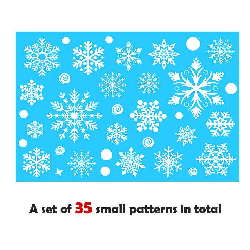 1 комплект рождественских электростатических наклеек на окна в виде снежинок для детской комнаты, рождественские украшения, наклейки на новогодние обои