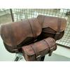 Combo 3 Leather Bag Motorcycle Two Saddle Side Bag Front Fork Tool Pouch