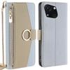 For itel A50C Case Mirror Wallet Leather Phone Cover with Chain Shoulder Strap