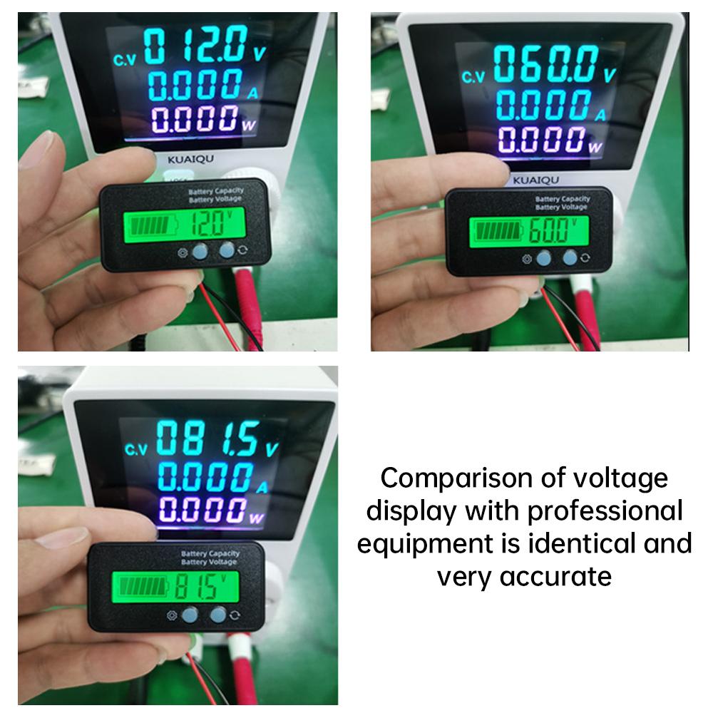 Цифровой индикатор мощности/вольтметр LCD DC 6-100V, тестер емкости аккумулятора, универсальный для электромобилей, мотоциклов и автомобилей