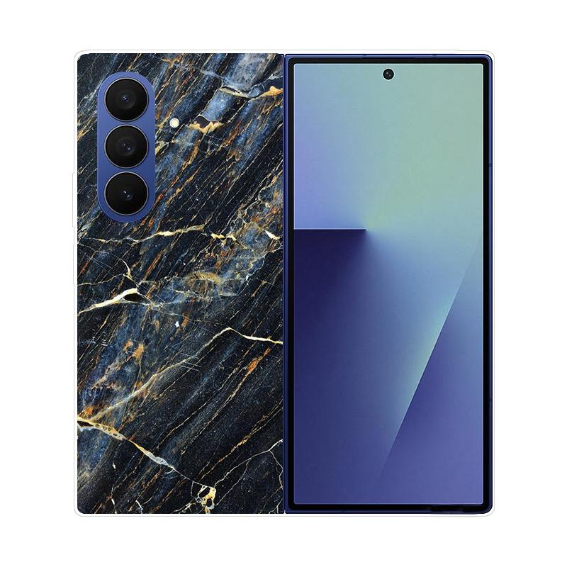 Чехол для Samsung Galaxy Z Fold 7 Мраморный Жесткий ПК Задняя Крышка Для Samsung Galaxy Z Fold7 ZFOLD7 Полностью Защитный Корпус Телефона