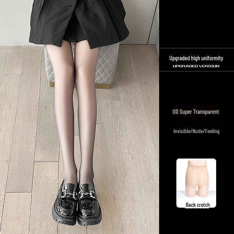 Осенние женские прозрачные черные колготки с защитой от зацепов — прочные и сексуальные для создания образа с голыми ногами