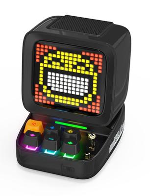 Портативный Bluetooth-динамик Divoom, дюймовый светодиодный экран, пиксельный DSP, беспроводной динамик, приложение, аудио, механическая карта MicroSD, черный дисплей Ditoo-Pro 3,55, управление,