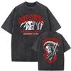 Washed Vintage Rock Band Bad Omens Specter Tshirt Spider Graphic T Shirts Men Women Casual Oversized Tshirts Mens Streetwear