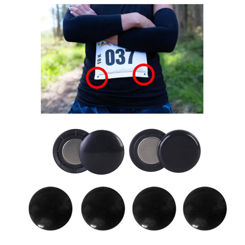 Magnetic Race Bib Clip Set Marathon Race Number Holder Running Bib Buckle Fixing Systems Magnets Racing Bib Fixing Clip
