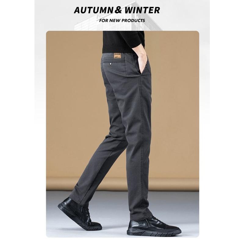 Autumn and winter velvet men's casual pants slim-fitting trousers trendy versatile men's pants