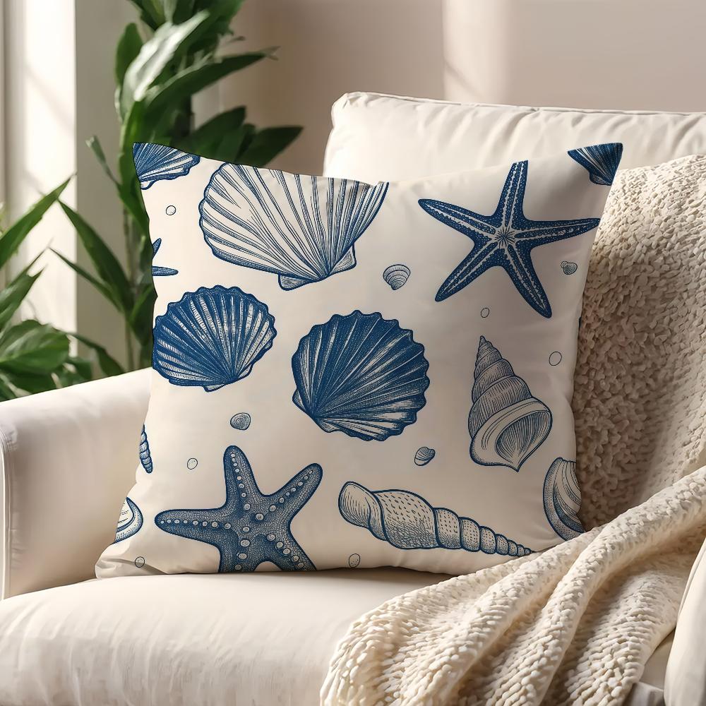 Seashell Starfish cushion cover For Pillow Printing Sofa Decoration Home Car Room Coffee Shop Office Nordic Simplicity