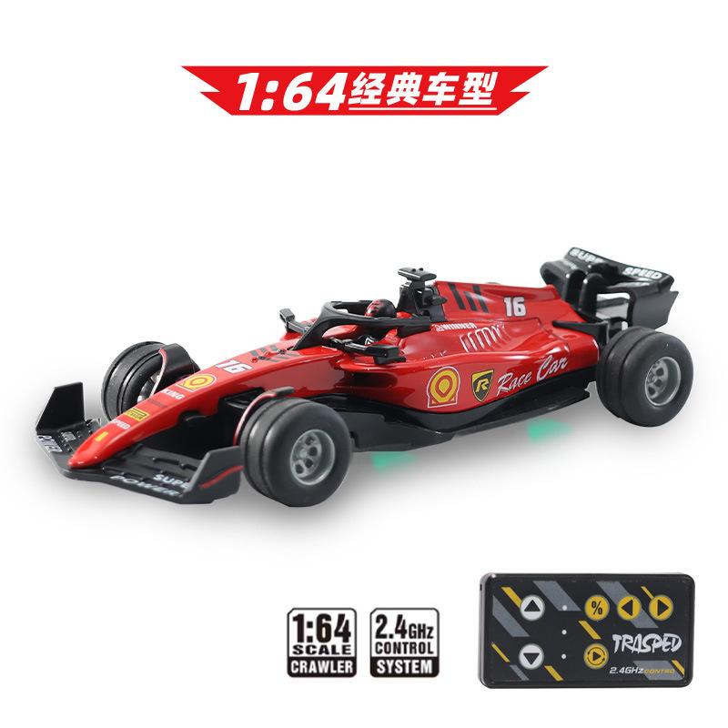 1: 64 Mini Alloy Rc Formula Racing Adjustable Speed Led Light Children'S Portable Toy Indoor And Outdoor Remote Control Toy