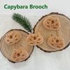 Fluffy Capybara Brooch Plush Corsage Cartoon Clothes Badge  DIY Scarf