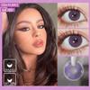 Eyeshare 1 Pair Colored Contact Lenses for Natural Eyes Blue Pupils Purple Lens Yearly
