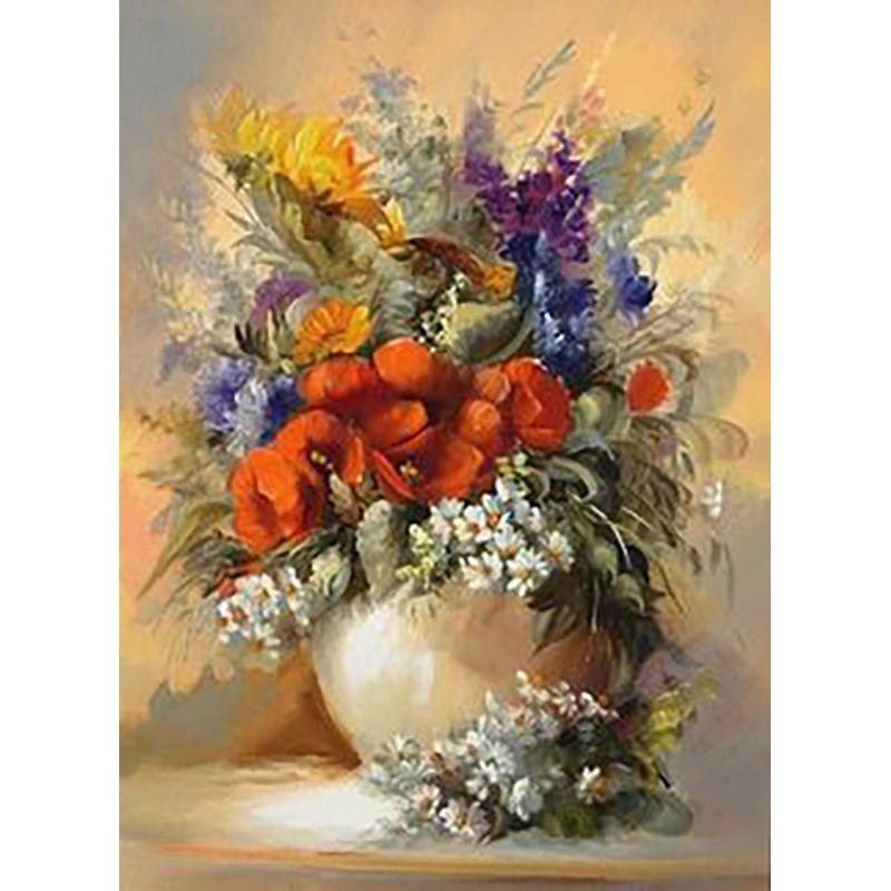 DIY 5D алмазная живопись ваза для цветов комплект для вышивки крестом полная дрель круглая вышивка мозаика стразы подарок настенное искусство домашний декор