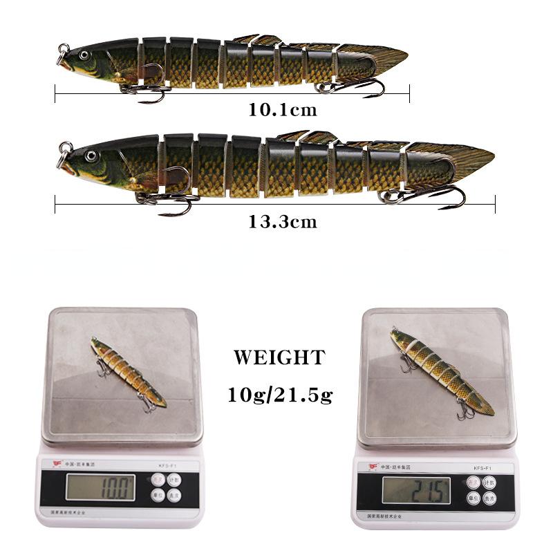 6PCS Nine Section Simulated Loach Fake Bait Sea Fishing Bait
