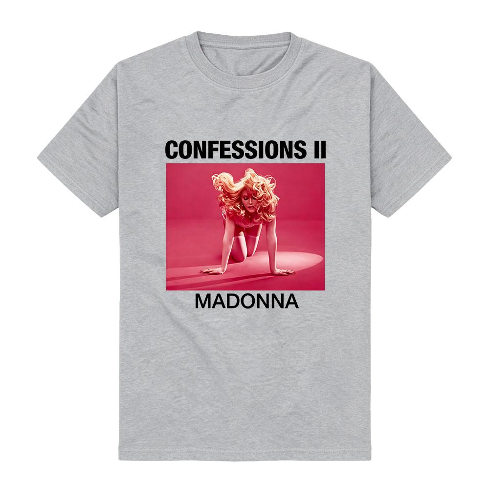 MADONNAA CONFESSIONS II Футболка PRIDE С круглым вырезом Короткий рукав Хлопок Женская футболка Повседневная Летняя Унисекс Уличная одежда Графический принт Мерч