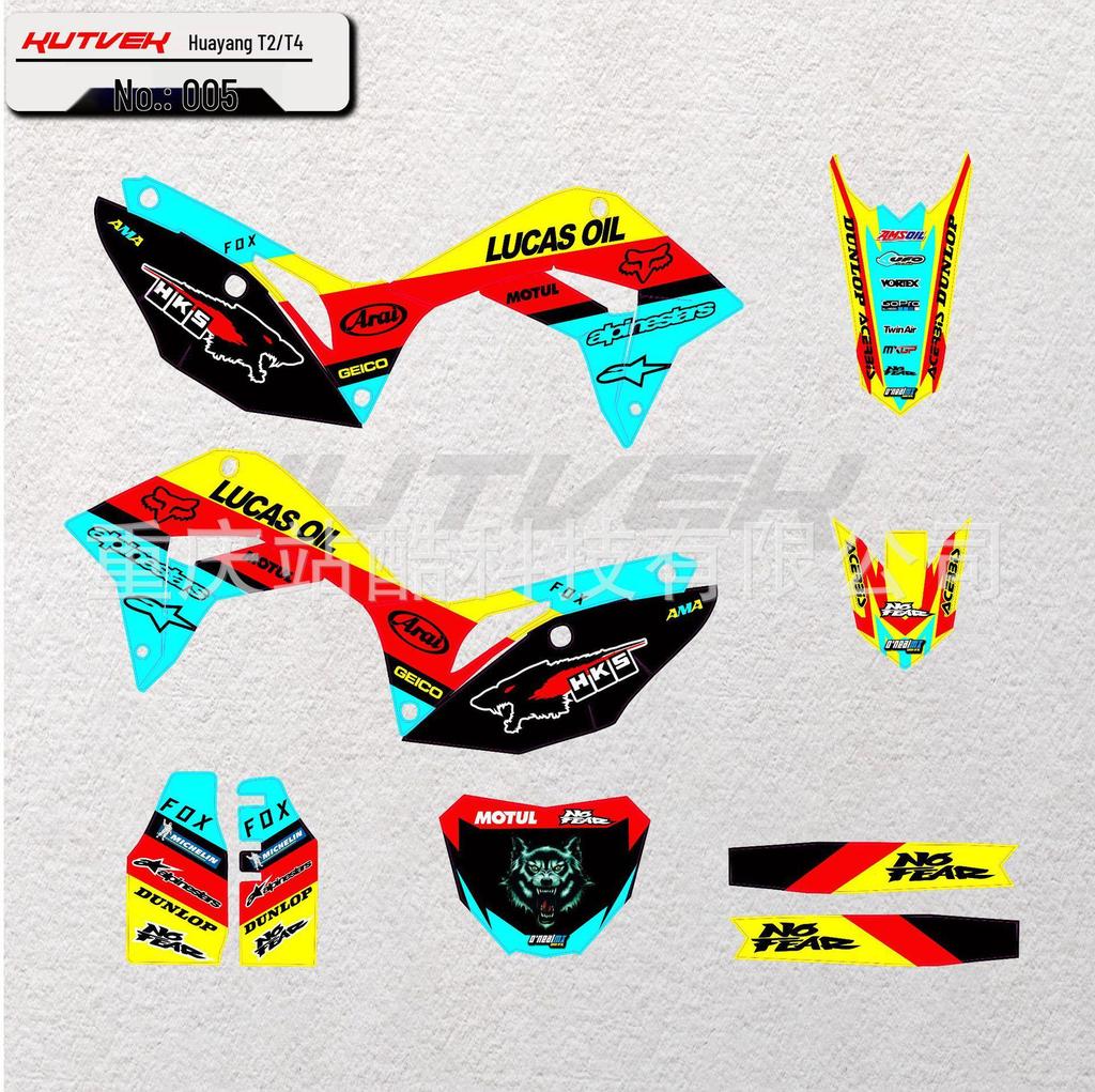 19-22 Наклейки для внедорожного мотоцикла Kayo Huayang T2T4: Прочные, Персонализированные Наклейки